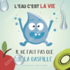 Sticker de l'écogeste "économie d'eau"