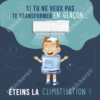 Sticker de l'écogeste "éteindre la climatisation"